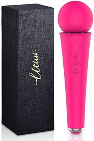 Utimi Wand Personal Massager - Handheld Rechargeable Magic Waterproof Cordless Massager For Shoulder Neck Back Body Massage With 4 Powerful Speeds & 7 Modes