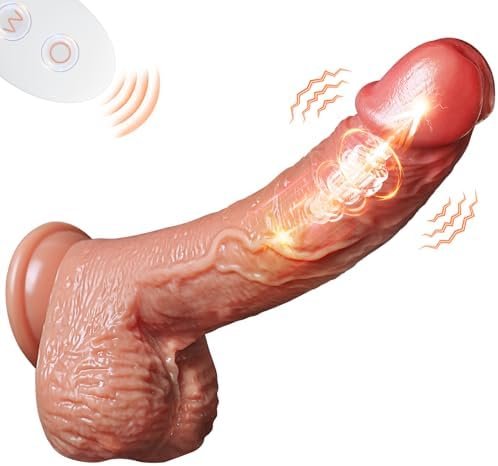 Suction Cup Dildo, Realistic Dildos For Clit G-Spot Stimulation, Remote Anal Dildo With 7 Vibrations, Silicone Dildo Adult Sex Toys For Women Couples 8.46"
