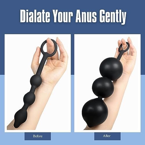 Inflatable Silicone Anal Beads Air Pump Detachable Adjustable Size Adult Sex Toy - Image 3