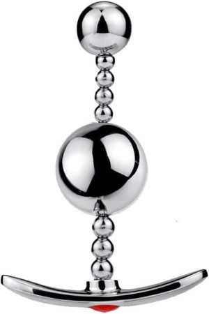 Sex Toy For Men Stainless Steel Anal Plug Shape Jewelry Butt Plug Trainer Set Anal Massager Women Unisex Gay Temperature Stimulation(A)