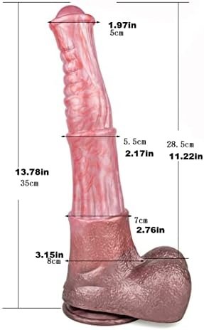Frrdei Lifelike Giant Silicone Dildo 13.87In Huge Horse Dildo With Suction Cup Super Big Size Large Realistic Dildos Adult Sex Toys Shop - Brown L - Image 2