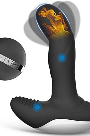 Wiggle Motion Prostate Massager Anal Plug, Aumood Vibrating Male Anal Sex Toys For Men Women Couples Adult Sex Pleasure, Remote Control Anal Toy Vibrator Stimulator Butt Plug For P Spot & G Spot Play