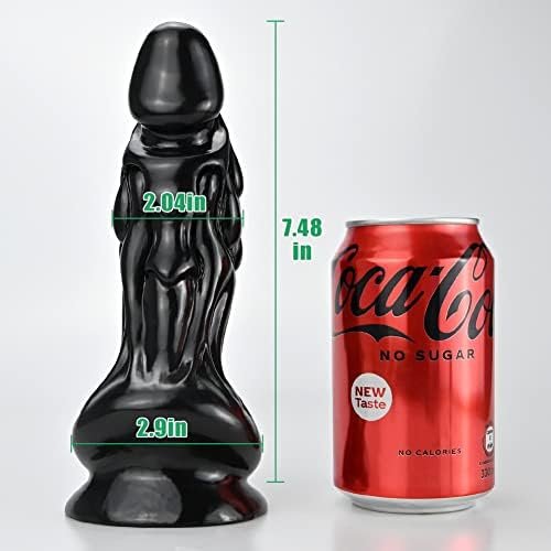 Sex Factory Realistic Dildo, 7.4 Inches Animal Monster Dildo Kirin Penis G-Spot Simulation Penis Anal Plug Prostate Massager With Suction Cup Base Sex Toys Pvc Black Fetish Femdom Conquer - Image 2