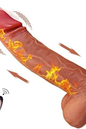 9.25”Thrusting Dildo Vibrator With Heating And Rotating, 9 Modes Vibration And Swing, Silicone Realistic Vibrating Dildos With Remote Control - Anal Play G-Spot Stimulation(Vibration + Thrust + Sway)