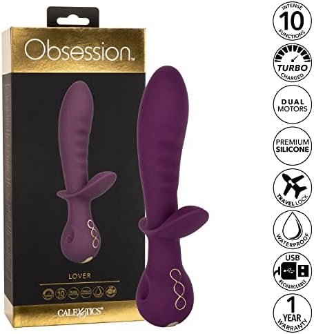 Calexotics Obsession Lover Vibrator – Premium Rechargeable Silicone Rabbit Massager Sex Toy For Women - Purple - Image 3