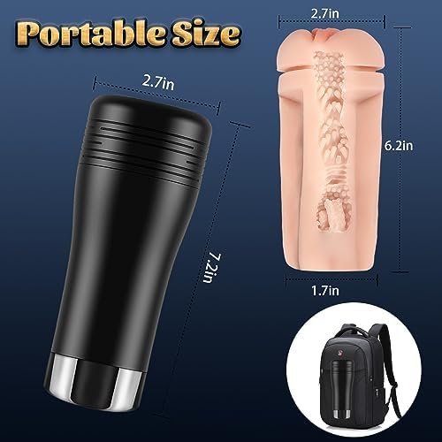 Male Masturbator Sucking Toys Cup Tight Vagina Tunnel Oral Sex Toys, Adult Pocket Pussy For Men, Male Masterburbter Stroker 3D Realistic Textured Vagina Toys, Sex Toys For Men Blow-Job Sex Machine - Image 3