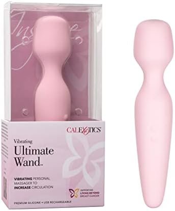 Calexotics Inspire ™ Vibrating Ultimate Wand™ - Waterproof Sex Toys For Couples - Rechargeable Body Massager - Adult Multi-Function Vibe – Pink