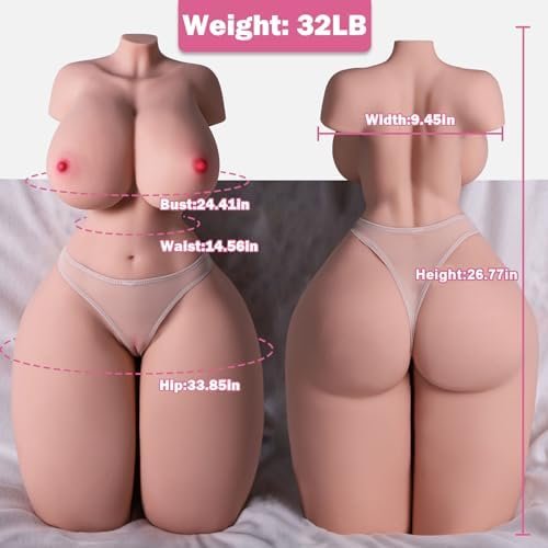 32Lb Lifelike Sex Doll Male Masturbator Stroker, 3 In 1 Realistic Female Torso Sex Dolls With Big Boobs, Big Ass, Tight Vaginal And Anal, Adult Love Doll Male Sex Toy For Men Masturbation - Image 3
