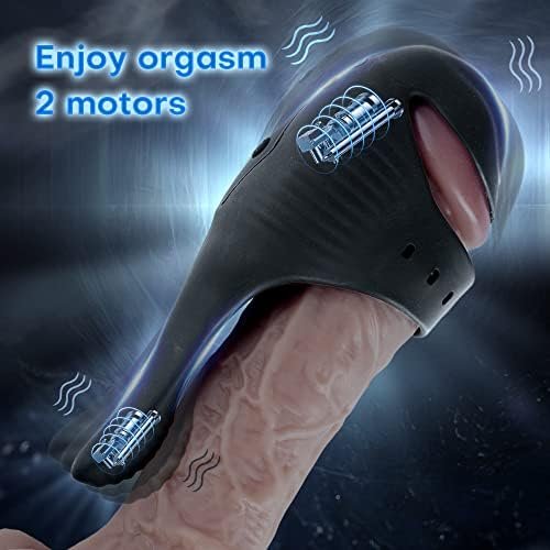 Male Masturbator Penis Vibrator With 10 Vibrations,Hands-Free Mens Vibrator Sex Toys For Men Masturbation With Adjustable Buckle,Glans Trainer Stimulator For Men Prolong Endurance & Games Black - Image 3
