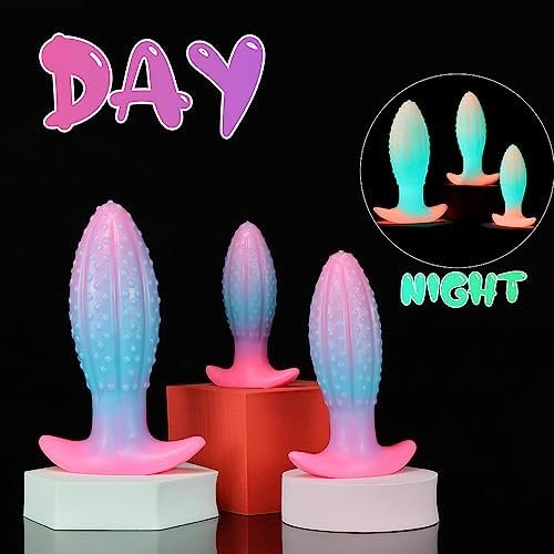 Dildos Luminous Anal Dildo Anal Plug Realistic Liquid Silicone Dildo 4.53 Inch Big Huge Anal Dildo Sex Toys For Women And Men - Image 3