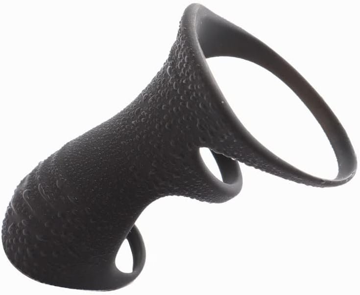 Silicone Penis Sleeve Shaft Ring Extender Sleeve Delay Ejaculation Cover Dotted Spiked Erection Erotic Sex Toy For Men Black - Image 3