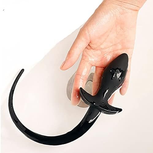 Anal Plug Sex Anales Toy Plug Butt Plush Sex Tail Plug Silicone Anus Toys Cosplay Anal Tail Sexy Toysdid For Couples Women Men With Bag, Black - Image 2