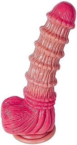 Realistic Monster Fat Silicone Dildo: 9.6 Inch Ribbed Shape With Powerful Big Suction Cup - Extra Large Thick Dildo For Women - Prostate Massager - Adult Sex Fantasy Xl Toy