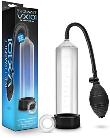 Blush Performance Vx101 - Male Enhancement Pump - Beginner Penis Pump For Enlargement - Synthetic Rubber Ball Pump For More Suction - Soft Comfortable Sleeve - Helps With Ed - Sex Toy For Men - Clear