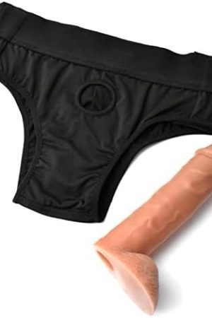 Harness Strap-On 6Inch Dildo With Pants, Realistic Silicone Reusable Sleeve Extender Dildo Adult Toys For Men Couples
