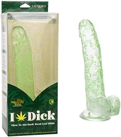 Calexotics Naughty Bits I Leaf Dick Glow-In-The-Dark Grass Leaf Dildo - Se-4410-64-3