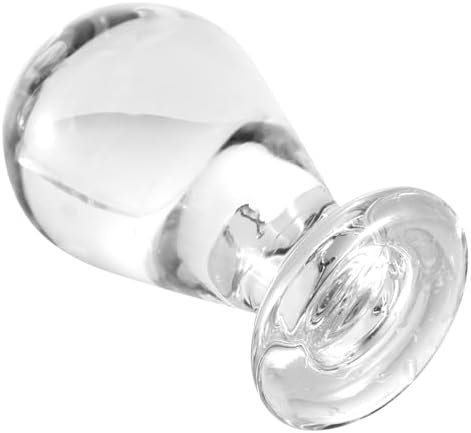 Ferch Huge Head Glass Butt Plug, Crystal Anal Plug Sex Toys Pleasure Bomb Plug Personal Sex Massager For Couple, 4.1 * 2In(M)