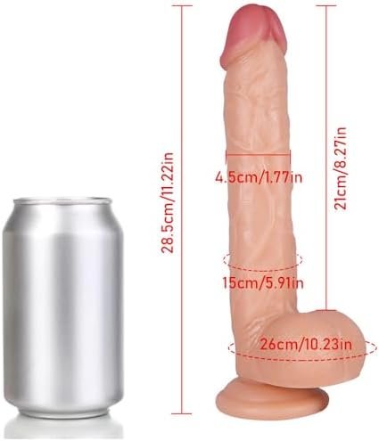 Realistic Long Dildos Feels Like Real - 11.2 Inch Soft Huge Large Big Penis With Powerful Suction Cup For Hands-Free Play - Lifelike Giant Dildos G Spot Anal Dildo Adult Sex Toys For Women - Image 2
