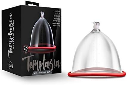 Blush Temptasia Nipple Pumping Cylinders - Set Of 2-0.75 Inch Wide - Nterchange Compatible Replacement Upgrade For All Temptasia Nipple Pumps Sex Sexual Enhancing Toy For Women - Clear