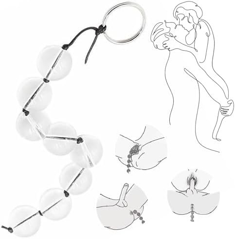 Sexual Toys Glass Anal Beads Anal Dilator Anal Training Beads Anal Plug Trainer Clear Glass Crystal Anal Toys
