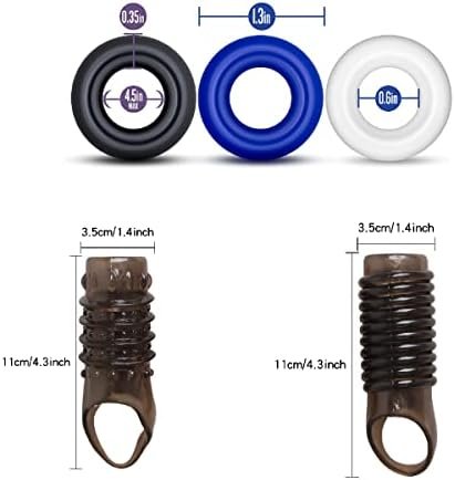 Silicone Penis Ring Erection Enhancing Cock Rings, Christmas/New Year Gift For Men 5Pcs Cock Ring Set For Longer, Harder, Stronger Male Enlargement Sex Toys - Image 3