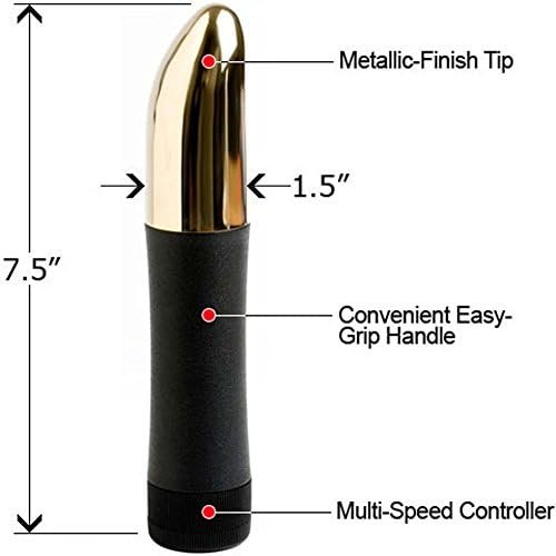 Ultimate Pleaser Vibe With Metallic Tip 7.5 Inch Gold - Image 2