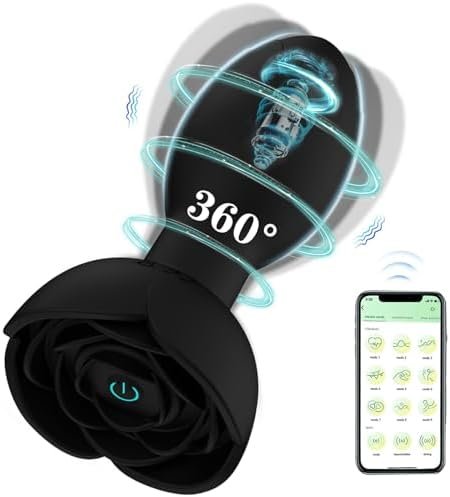 360° Thrusting Anal Vibrator- Adult Sex Toys For Men Prostate Massager, Vibrating Butt Plug G Spot Vibrator For Male Female, Anal Plug With App Remote Control 10 Vibrating Modes And 10 Rotating Modes