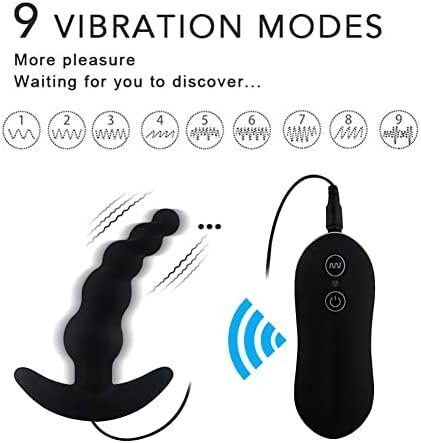 Erun Vibrating Anal Beads Butt Plug,Multi-Frequency Door Anal Plug Vibrator Remote Control Backyard Fun Pull Bead Electric Expander Powerful Wired Couple - Image 2