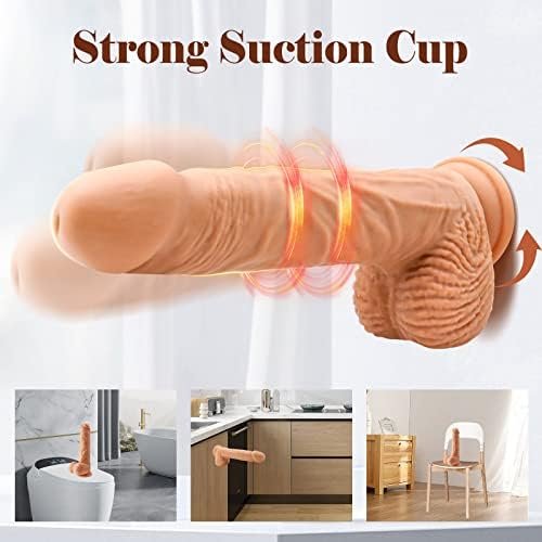Realistic Thrusting G Spot Dildo Vibrator Adult Sex Toys For Women, 3 In 1 Lifelike Rotating Vibrating Dildos For Anal Stimulation, Strap On Thick Penis Dildo With Strong Suction Cup For Couples - Image 2