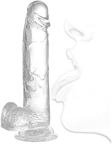 7.87 Inch Small Realistic Dildo, Soft Lifelike Beginner Sex Toy Jelly Clear With Strong Suction Cup For Womens/Men/Gay, Flexible Penis G Spot Stimulator Vaginal, Prostate, 1.0 Count