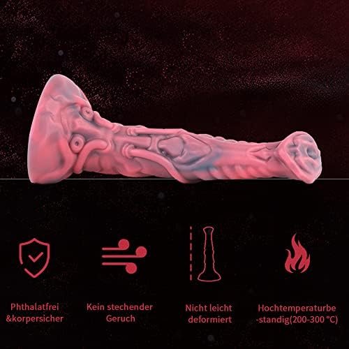 Nothosaur 「Necrons」 10.6" Realistic Dildo Lifelike Huge Silicone Dildo, With Strong Suction Cup For Hands-Free Play, For G-Spot Dildos Anal Sex Toys For Women And Couple, Limited Color Burgundy,M - Image 3