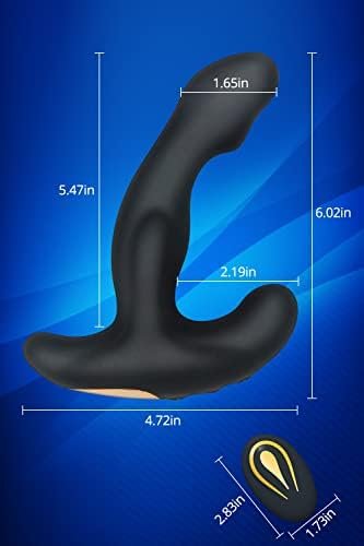 Male Prostate Anal Vibrators Unisex Massager With 12 Stimulation Patterns And 2 Powerful Motors, Sxovo Vibrating G-Spot Waterproof Smooth Silicone Sex Toy For Men, Women And Couples - Image 2
