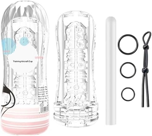 Male Masturbator Reusable Handheld Sucking Extrusion Manual Male Masturbation Stroker Sleeve Stimulation Pocket Pussies Sex Sleeve Sex Toys For Men (Premium A)