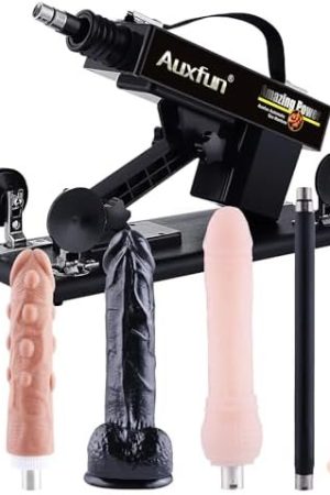 Auxfun Adult Sex Toys Fuck Machine Consoladores,Sex Machine Adult Toys With 6 Accessories,Couples Sex Toys Jugetes Sexuales With 3Xlr Connector Hands Free