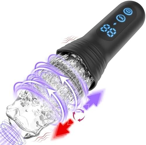 Automatic Male Masturbator Sex Toys For Men, Male Sex Toys With 9 Thrusting & Rotating & 9 Vibrating Modes, Male Adult Toys Electric Pocket Pussy Male Stroker Blowjobsex Machine For Men Masturbation