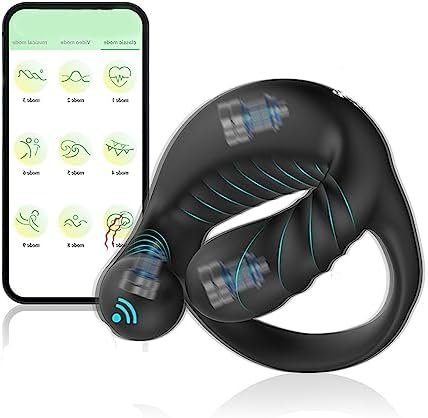 App Vibrating Open Triangular Penis Ring Wearing And Charging Silicone Delay Lock Ring With 9 Vibration Modes