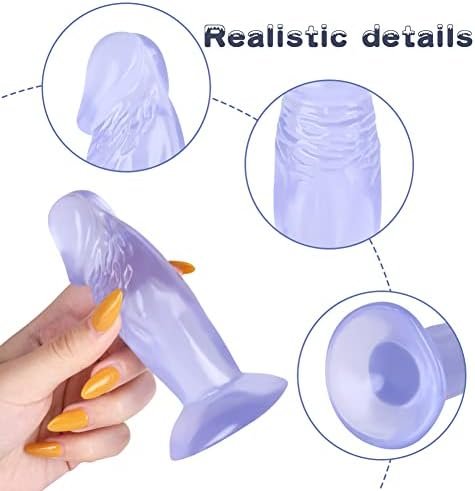 Small Dildo 3.94 Inch Small Anal Plug Anal Training Realistic Mini Dildo For Beginner Dildo Anal Small Sex Toys For Women Men Adult Sex Play Black - Image 3
