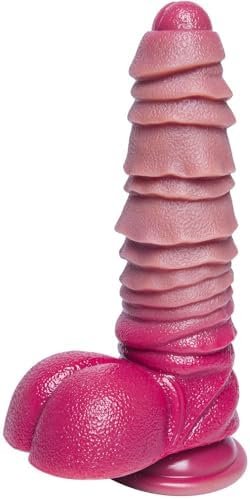 8.3" Big Realistic Dildo, Silicone Dildo,Dragon Ribbed Texture,Fat Penis Monster Multi-Layered Wide Dildo With Suction Cup, Hands-Free Play For Women/Men/Couples, Xl Adult Sex Toys For Vaginal Anal