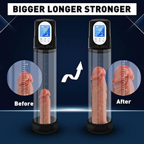 Electric Penis Pump, Penis Vacuum Pump Penis Sleeve Penis Enlarger Extender Cock Sleeve Dick Pump Adult Toys With 4 Intensities, Male Sex Toys For Men Couple Stronger Bigger Erection With 3 Penis Ring - Image 2