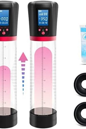 Electric Penis Enlarge Vacuum Pump With 4 Suction Intensities, Adorime Rechargeable Automatic High-Vacuum Penis Enlargement Extend Pump, Air Pressure Device Black