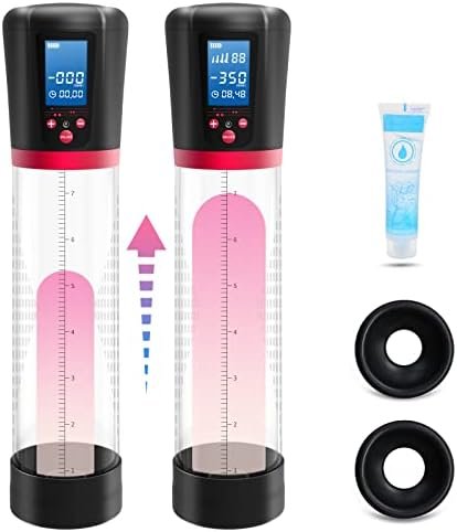 Electric Penis Enlarge Vacuum Pump With 4 Suction Intensities, Adorime Rechargeable Automatic High-Vacuum Penis Enlargement Extend Pump, Air Pressure Device Black