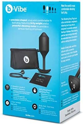 B-Vibe Vibrating Snug Plug Black Xlarge 500 G - Image 3