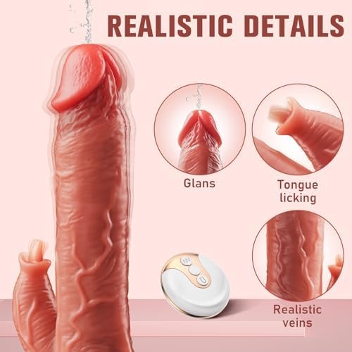 Realistic Vibrating Squirting Dildo For Women - 8.9 Inch Ejaculating Dildos Vibrator With 7 Vibration 7 Licking Modes For Clitoral G Spot Stimulation, Remote Control Adult Sex Toy For Women Couple - Image 2