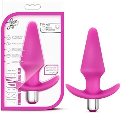 Blush Discover - 10 Vibration Modes Platinum Puria Silicone Anal Plug - 5" Tapered Plug For Comfort - Satin Smooth Ultrasilk - Anchortech & Stayput Design - Ipx7 Waterproof - For Women, Men - Black