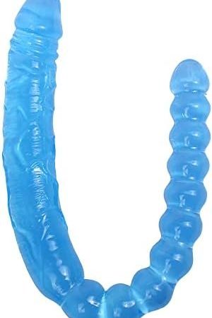 Double Ended Dildo, 17.7 Inch Realistic Penis And Beads Flexible Double Dong Adult Sex Toys For Lesbian