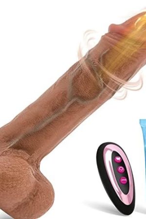 Voilty Thrusting Dildo Adult Sex Toys For Women, Realistic Vibrators With 7 Thrusting Swing & 10 Vibration For G Spot Clitoral Anal Stimulation, 8.86 Inch Dildos Vibrator With Strong Suction Cup