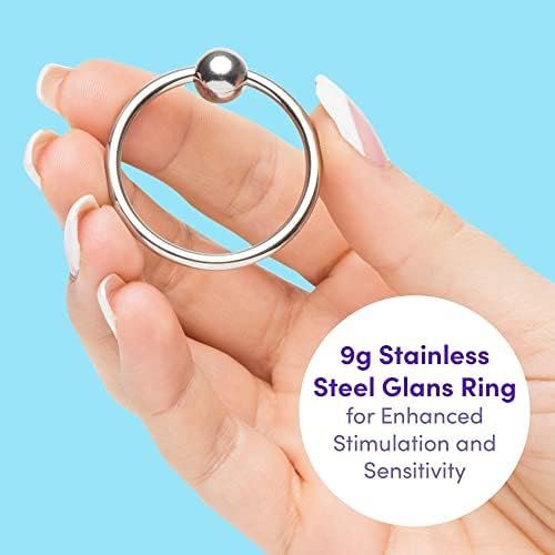 Lovehoney Dominix Deluxe Glans Cock Ring - Stainless Steel Penis Ring - 1.25 Inch Cock Ring For Couples Sex - Waterproof - Silver - Image 2