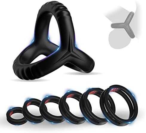 Silicone Penis Rings Kit,Silicone Penis Rings 7 Piece Set, Long Lasting Stronger Sex Toy,Strechy Adult Sex Toysโฆ