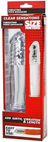 Size Matters Clear Sensations Vibrating Penis Enhancer, (Ae336) - Image 2