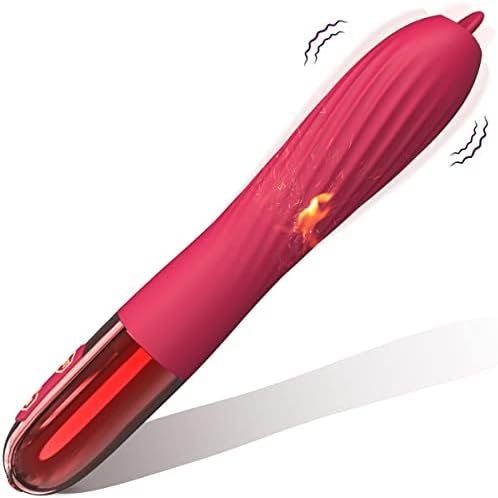 Bullet Vibrator Sex Toys For Women,G Spot Vibrator Clitoral Stimulator 10 Vibration Pattern Licking Vibrating Tongue Rose Toy,Dildo Vibrator For Women Vagina Health Heated Rechargeable Adult Sex Toys